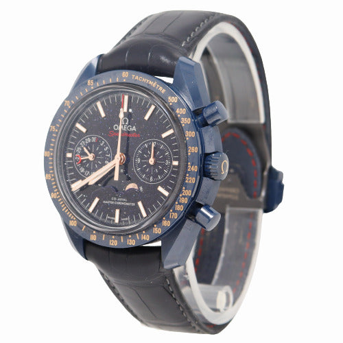 Load image into Gallery viewer, Omega Mens Speedmaster &amp;quot;Blue Side of the Moon&amp;quot; Ceramic 44mm Blue Aventurine Dial Watch Reference# 304.93.44.52.03.002 - Happy Jewelers Fine Jewelry Lifetime Warranty
