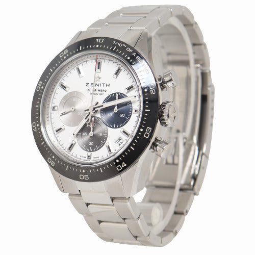 Load image into Gallery viewer, Zenith Mens Chronomaster Sport Stainless Steel 41mm White Chronograph Dial Watch Reference# 03.3100.3600/69.M3100 - Happy Jewelers Fine Jewelry Lifetime Warranty
