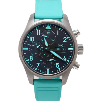 IWC Mens Pilots Watch Mercedes-AMG Petronas Formula One Team Titanium 41mm Black Chronograph Dial Watch Reference# IW388108 - Happy Jewelers Fine Jewelry Lifetime Warranty