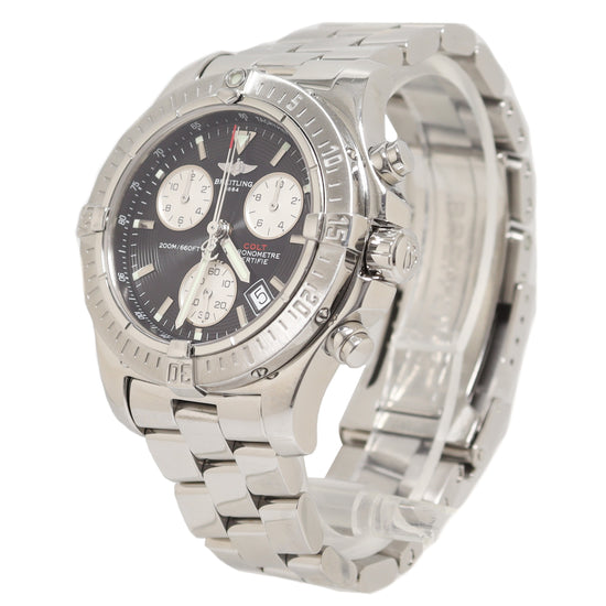 Load image into Gallery viewer, Breitling Men&amp;#39;s Colt Stainless Steel 40mm Black Chronograph Dial Watch Reference# A73380 - Happy Jewelers Fine Jewelry Lifetime Warranty
