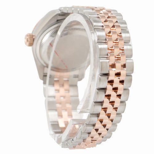 Rolex Ladis Datejust Everose & Stainless Steel 28m Purple Diamond Dial Watch Reference# 279171 - Happy Jewelers Fine Jewelry Lifetime Warranty