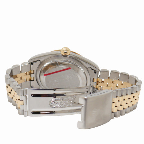 Rolex Datejust Yellow Gold & Steel 36mm Jubilee Diamond Dial Watch Reference# 16233 - Happy Jewelers Fine Jewelry Lifetime Warranty