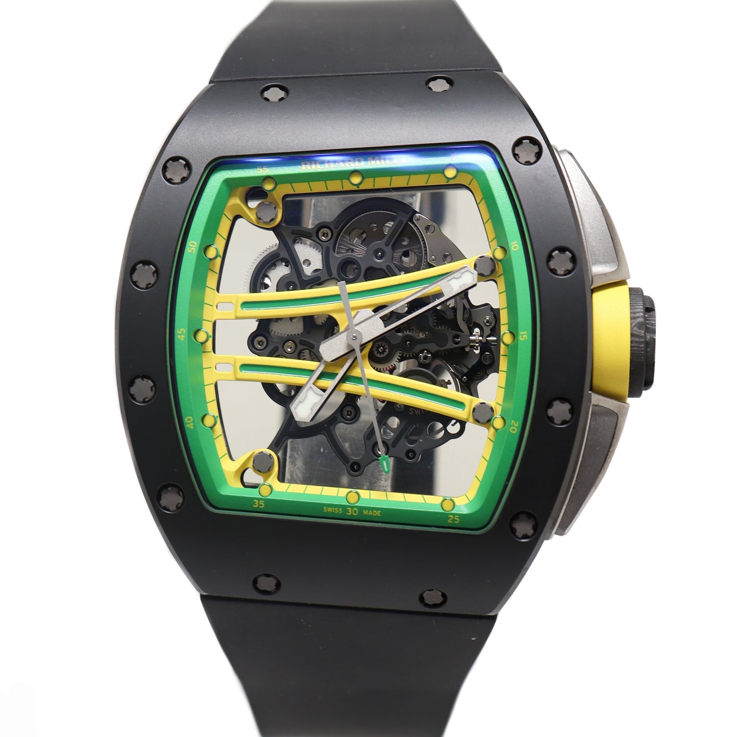 Load image into Gallery viewer, Men&amp;#39;s Richard Mille 61-01 &amp;quot;Yohan Blake&amp;quot; Carbon TPT 50.23x42.7mm Skeleton Dial Watch Reference# RM61-01 - Happy Jewelers Fine Jewelry Lifetime Warranty

