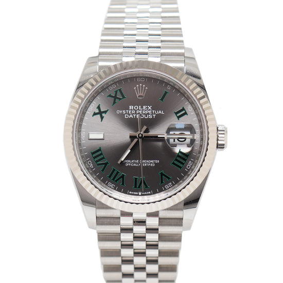 Load image into Gallery viewer, Rolex Datejust Stainless Steel 36m Wimbledon Dial Watch Reference# 126234 - Happy Jewelers Fine Jewelry Lifetime Warranty
