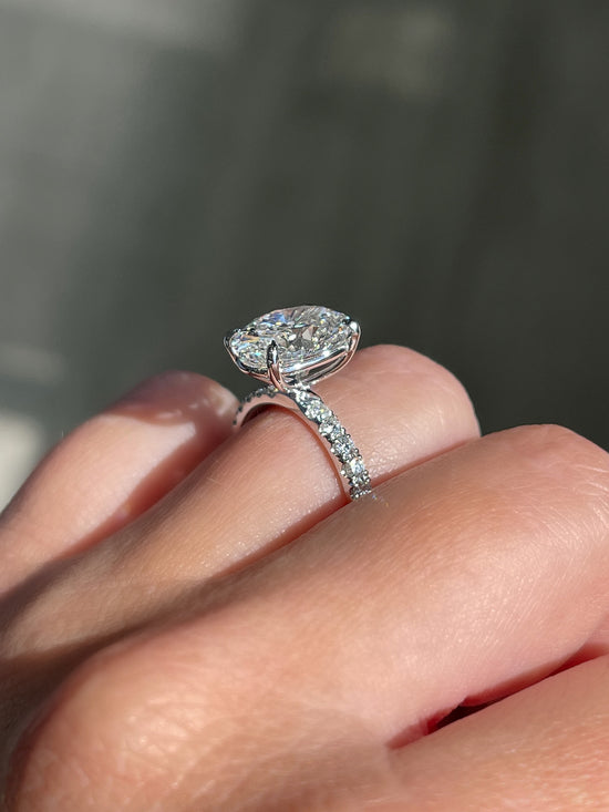 Engagement Ring Wednesday | 3.02 Oval Lab Created Diamond | G color VS2 clarity - Happy Jewelers Fine Jewelry Lifetime Warranty