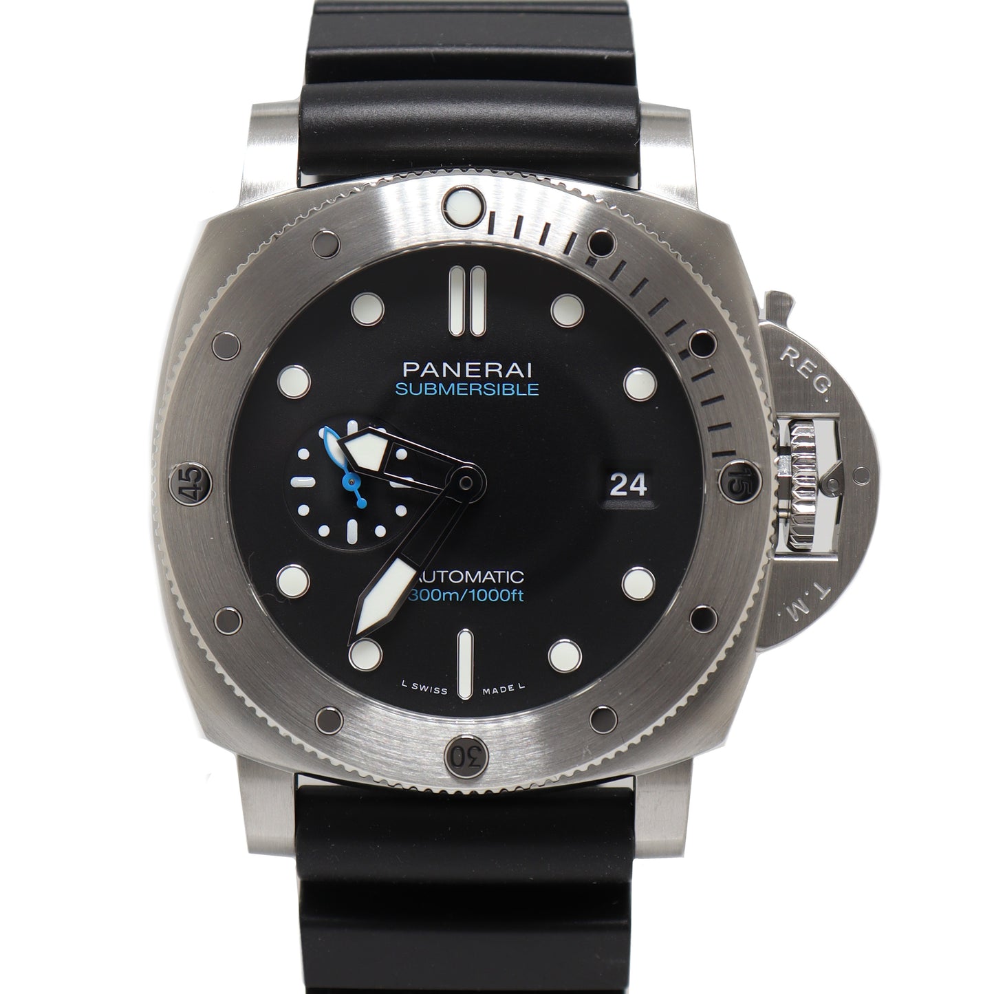 Panerai Luminor Submersible Stainless Steel 44mm Black Dot Dial Watch Reference# PAM01229 - Happy Jewelers Fine Jewelry Lifetime Warranty