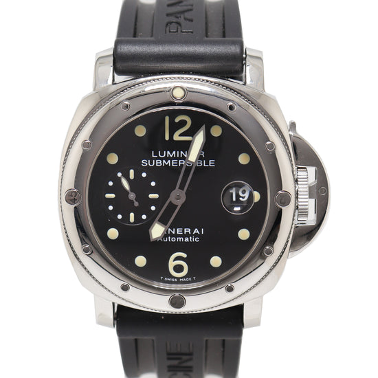 Panerai Men's Luminor Submersible Stainless Steel 44mm Black Dot Dial Watch Reference# - Happy Jewelers Fine Jewelry Lifetime Warranty