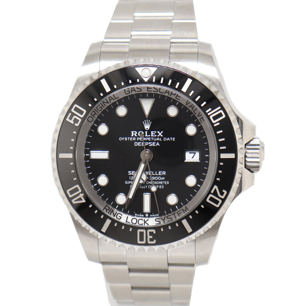 Rolex Mens Sea Dweller Stainless Steel Black Dot Dial Watch Reference# 136660 - Happy Jewelers Fine Jewelry Lifetime Warranty