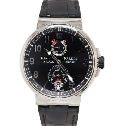 Ulysse Nardin Mens Maxi Marine Stainless Steel 41mm Black Dial Reference# 263-66-3/62 - Happy Jewelers Fine Jewelry Lifetime Warranty