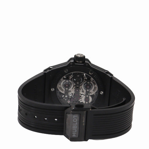 Hublot Big Bang Meca-10 Black Magic Black Ceramic 45mm Black Skeleton Stick Dial Watch Reference# 414.CI.1123.RX - Happy Jewelers Fine Jewelry Lifetime Warranty