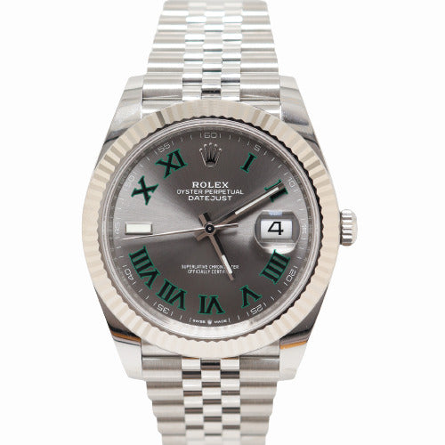 Load image into Gallery viewer, Rolex Mens Datejust Stainless Steel 41mm Wimbledon Dial Watch Reference# 126334 - Happy Jewelers Fine Jewelry Lifetime Warranty
