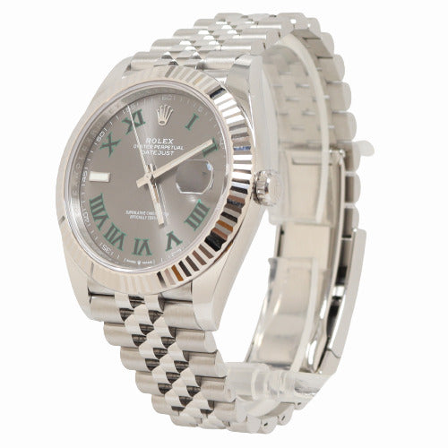 Load image into Gallery viewer, Rolex Mens Datejust Stainless Steel 41mm Wimbledon Dial Watch Reference# 126334 - Happy Jewelers Fine Jewelry Lifetime Warranty
