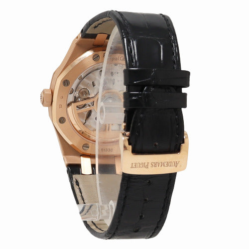 Audemars Piguet Men's Royal Oak Pink Gold 41mm Black "Grande Tapisserie" Dial Watch Reference# 15500OR.OO.D002CR.01 - Happy Jewelers Fine Jewelry Lifetime Warranty