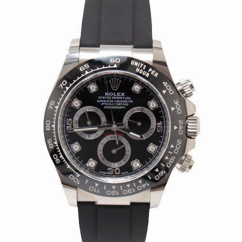 Rolex Daytona 18K White Gold 40mm Silver Chronograph Dial Watch Reference #: 116519LN - Happy Jewelers Fine Jewelry Lifetime Warranty