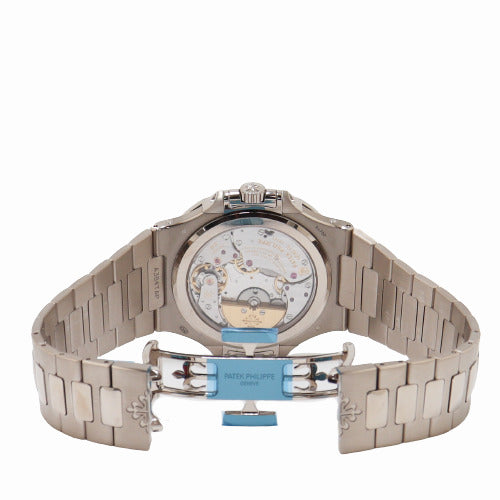 Patek Philippe Mens Nautilus White Gold 40mm Blue Sunburst Dial Watch Reference# 5740/1G - Happy Jewelers Fine Jewelry Lifetime Warranty