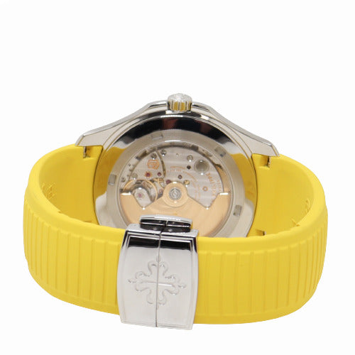 Patek Philippe Mens Nautilus White Gold 40mm Blue Sunburst Dial Watch –  Happy Jewelers