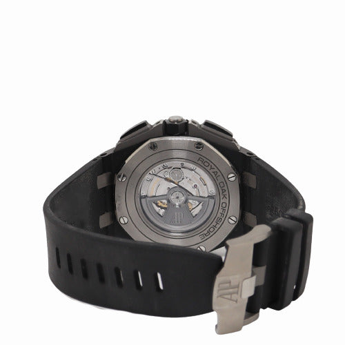 Audemar's Piguet Mens Royal Oak Offshore Black Ceramic 44mm Black Mega Tapisserie Dial Watch Reference# 26405CE.OO.A002CA.02 - Happy Jewelers Fine Jewelry Lifetime Warranty