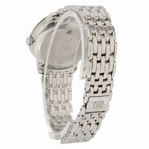 Omega Ladies Deville Stainless Steel 37mm White MOP Dial Watch Reference# 424.10.33.20.55.002 - Happy Jewelers Fine Jewelry Lifetime Warranty