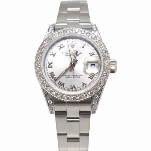 Rolex Ladies Datejust Stainless Steel 26mm Silver Roman Dial Watch Reference# 79160 - Happy Jewelers Fine Jewelry Lifetime Warranty