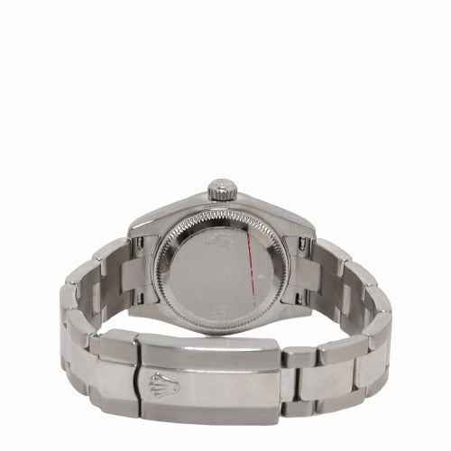 Rolex Ladies Datejust Stainless Steel 26mm Dark MOP Diamond Dial Watch Reference# 179174 - Happy Jewelers Fine Jewelry Lifetime Warranty
