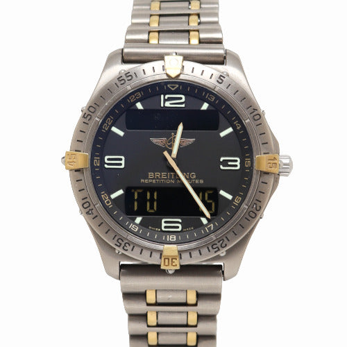 Breitling Mens Aerospace Titanium 40mm Black Stick Dial Watch Reference# F65062 - Happy Jewelers Fine Jewelry Lifetime Warranty