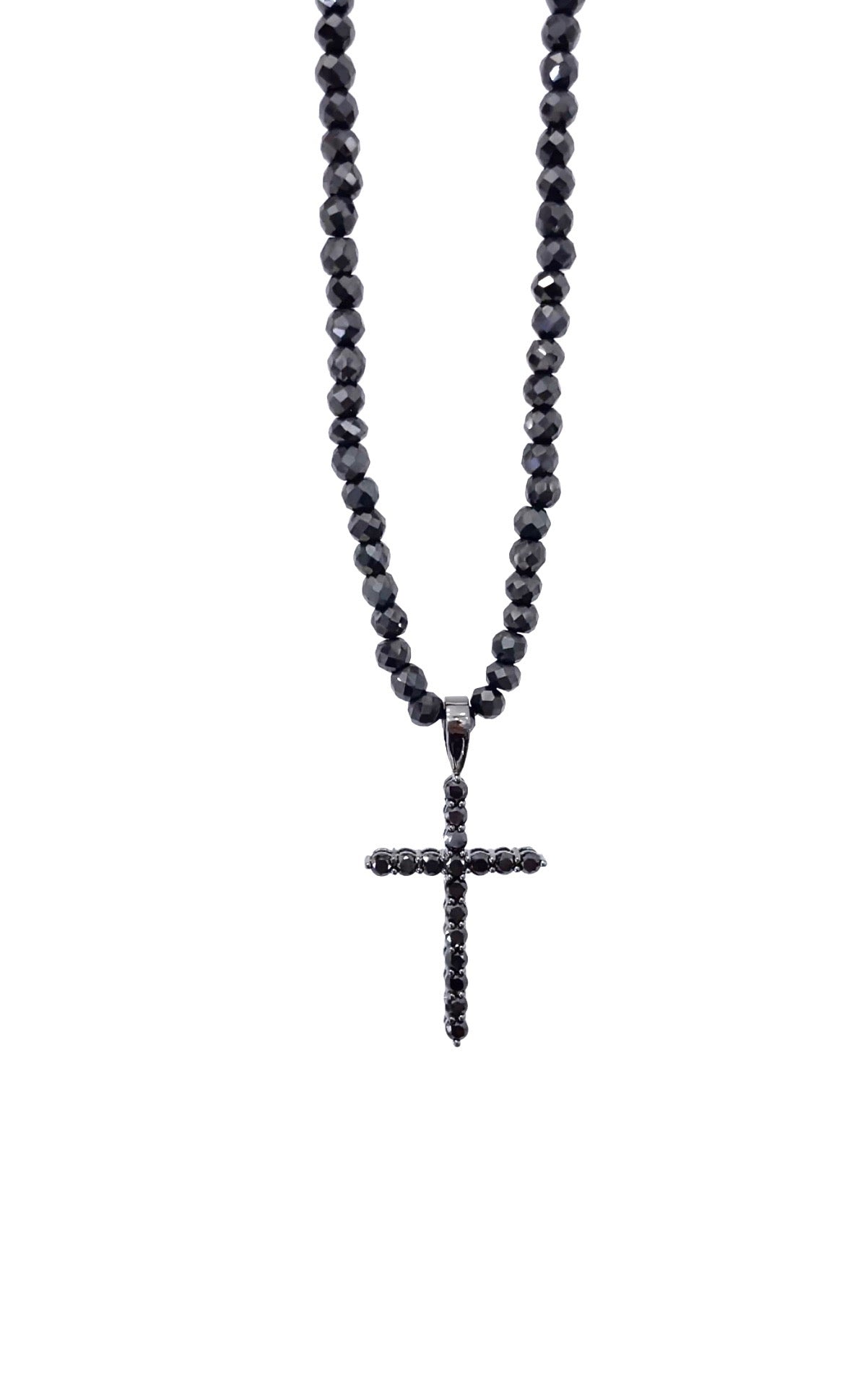 MOZAFARIAN Black diamond cross necklace | Harvey Nichols