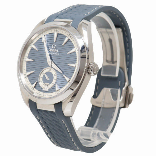 Omega Mens Aqua Terra Stainless Steel 41mm Blue Stick Dial Watch Reference# 220.12.41.21.03.005 - Happy Jewelers Fine Jewelry Lifetime Warranty