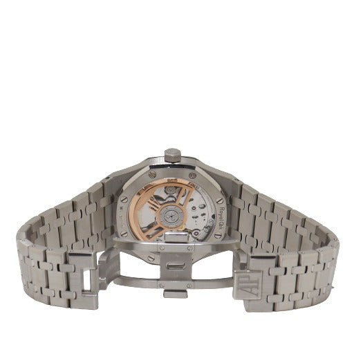Audemars Piguet Mens Stainless Steel 41mm Black Grande Tapisserie Dial Watch Reference# 15500ST.OO.1220ST.03 - Happy Jewelers Fine Jewelry Lifetime Warranty