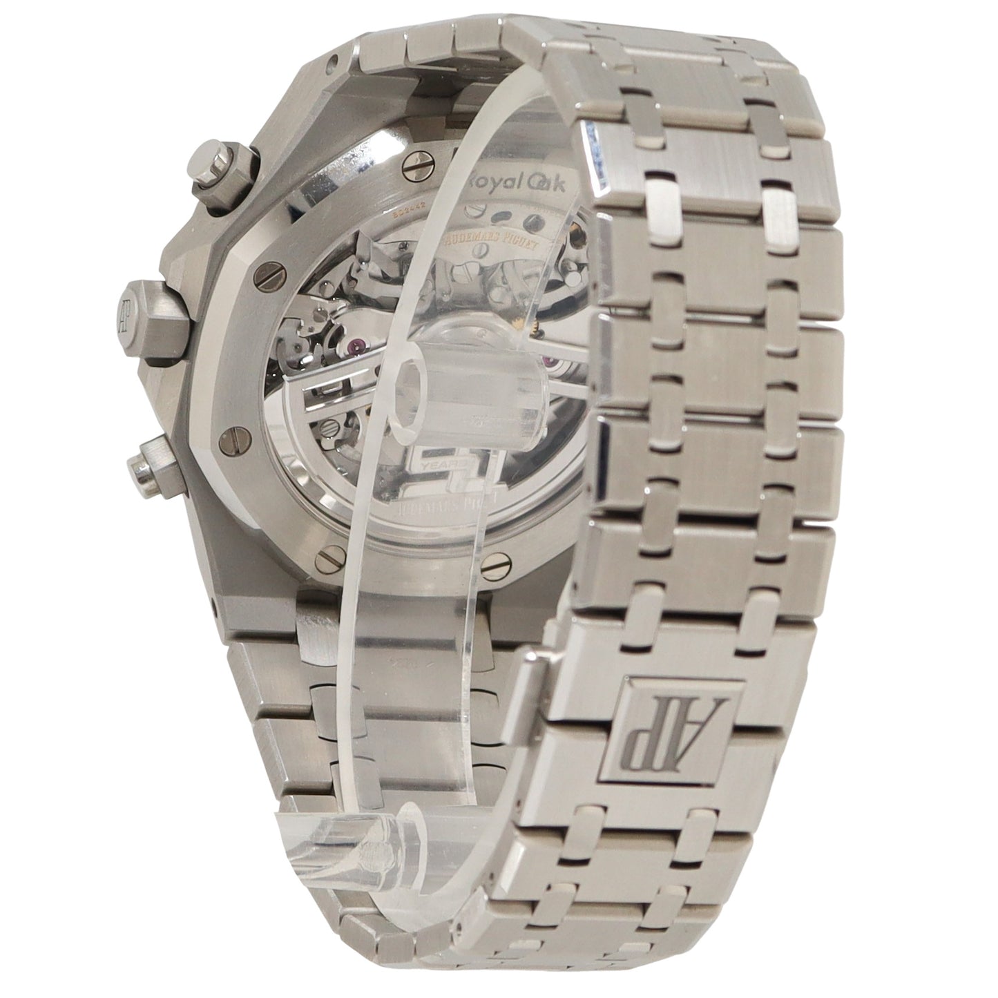 Audemars Piguet Mens Royal Oak Black Grande Tapisserie Chronograph Dial Watch Reference# 26240ST.OO.1320ST.02 - Happy Jewelers Fine Jewelry Lifetime Warranty