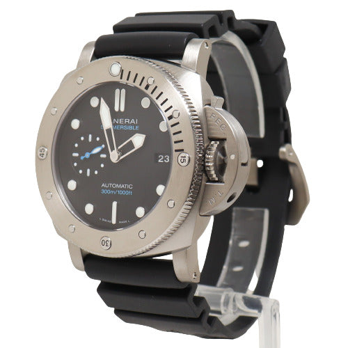 Panerai Mens Submersible Titanium 47mm Black Dot Dial Watch Reference# PAM01305 - Happy Jewelers Fine Jewelry Lifetime Warranty