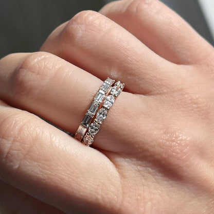 Sideways Diamond Oval Band - Happy Jewelers Fine Jewelry Lifetime Warranty