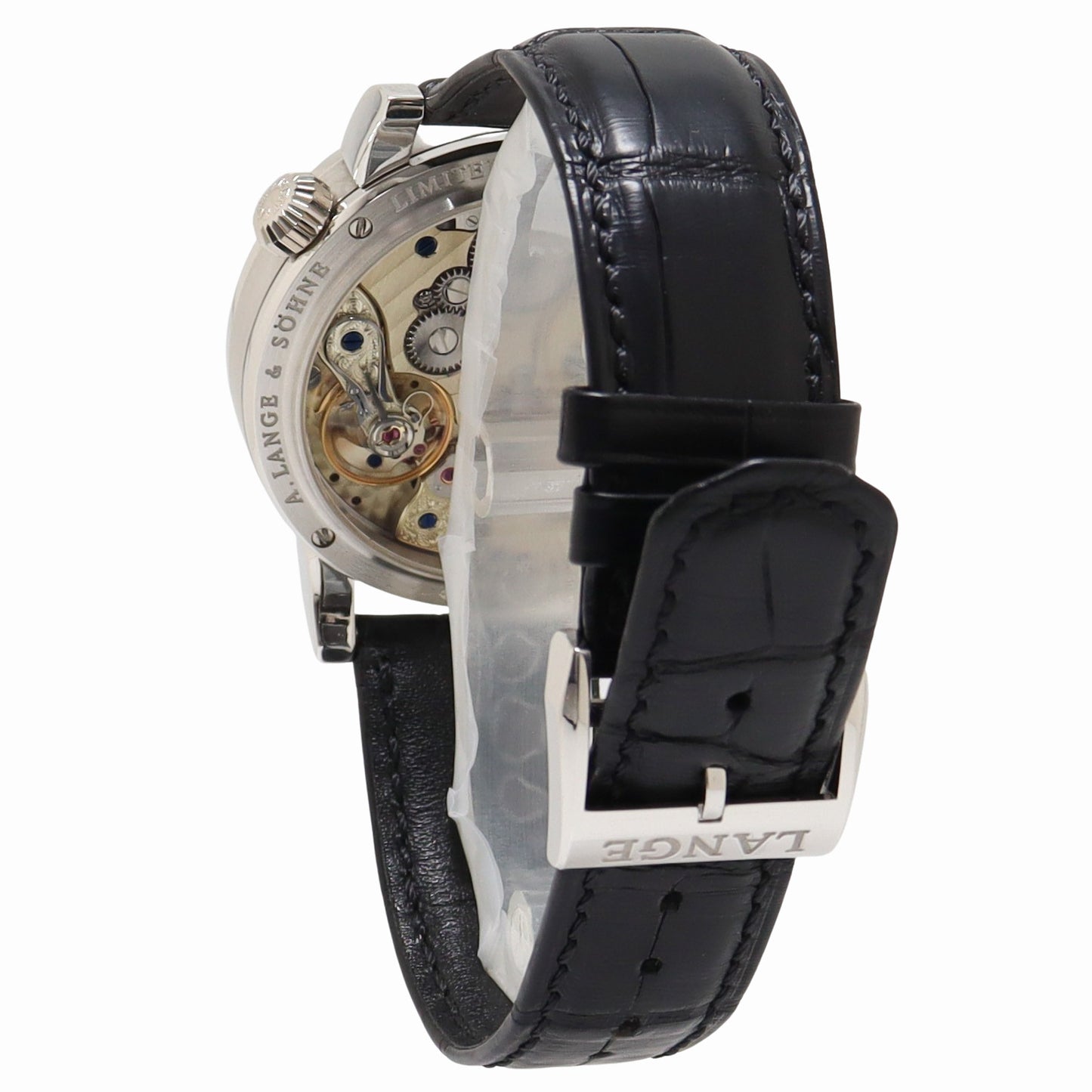 A. Lange & Sohne Zeitwerk "Phantom" 42mm Platinum Skeleton Dial Watch Reference# 140.035 - Happy Jewelers Fine Jewelry Lifetime Warranty