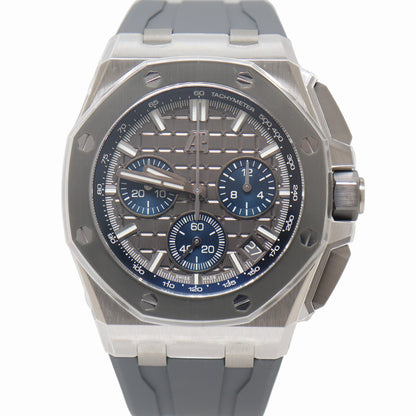 Audemars Piguet Royal Oak Offshore 43mm Titanium Gray Mega Tapisserie Dial Watch Reference# 26420IO.OO.A009CA.01 - Happy Jewelers Fine Jewelry Lifetime Warranty