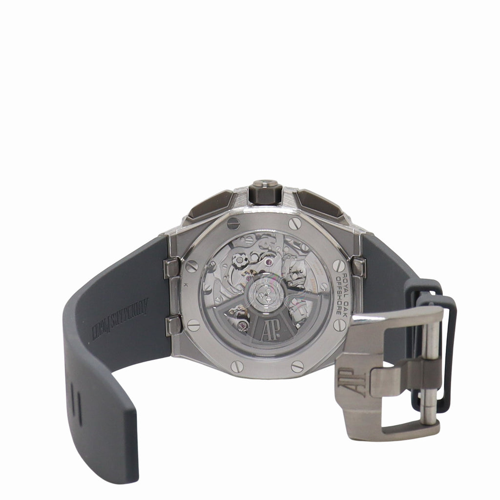 Audemars Piguet Royal Oak Offshore 43mm Titanium Gray Mega Tapisserie Dial Watch Reference# 26420IO.OO.A009CA.01 - Happy Jewelers Fine Jewelry Lifetime Warranty