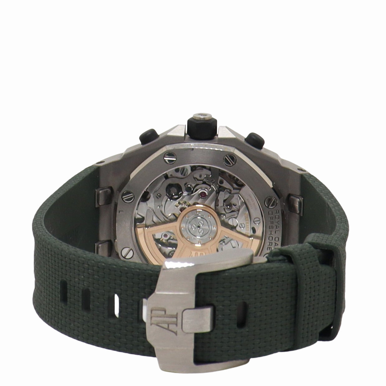 Audemars Piguet Royal Oak Offshore 42mm Khaki Green Chronograph Dial Watch Reference# 26238TI.OO.A056CA.01 - Happy Jewelers Fine Jewelry Lifetime Warranty