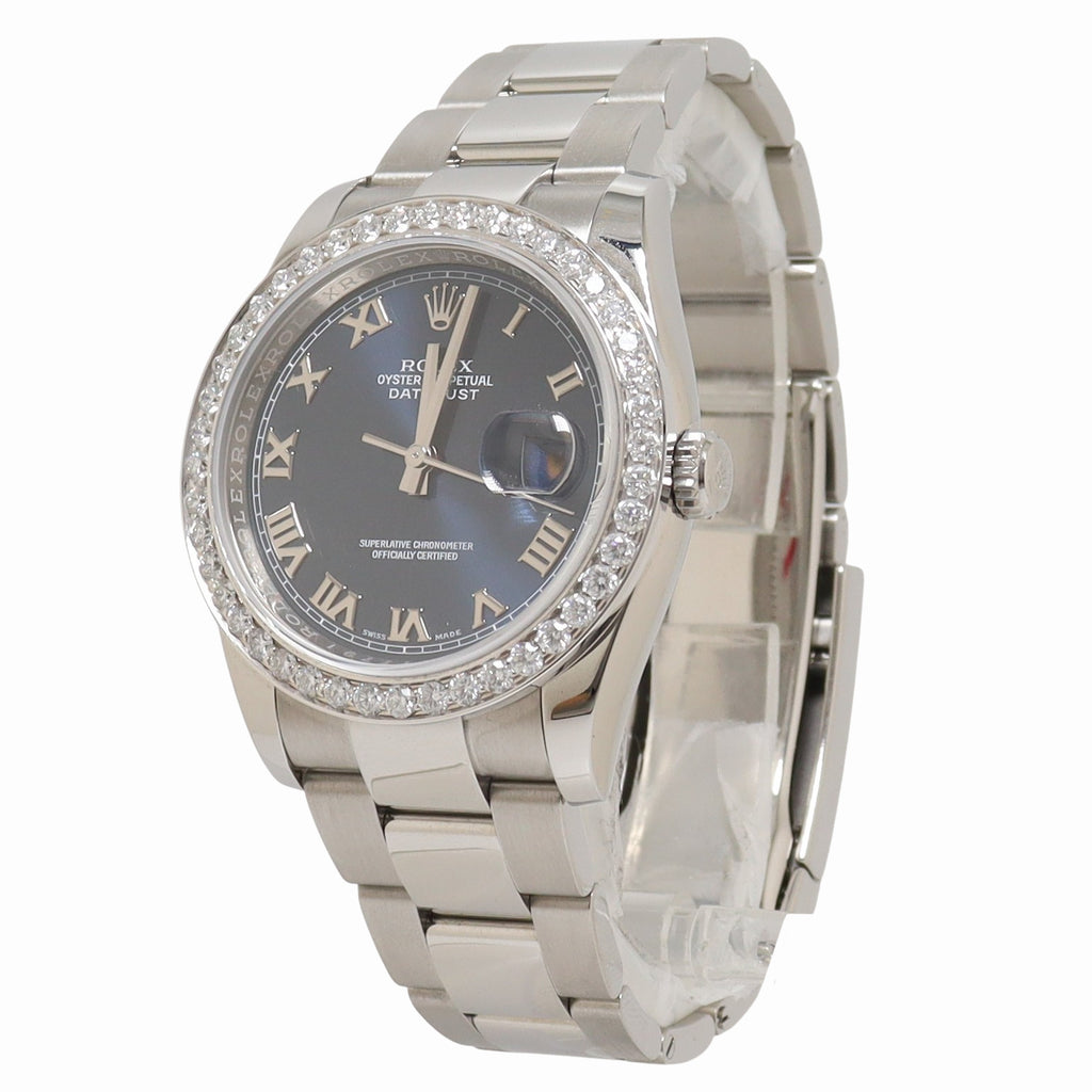 Rolex Datejust 36 Stainless Steel Blue Roman Dial Watch Reference# 116200 - Happy Jewelers Fine Jewelry Lifetime Warranty