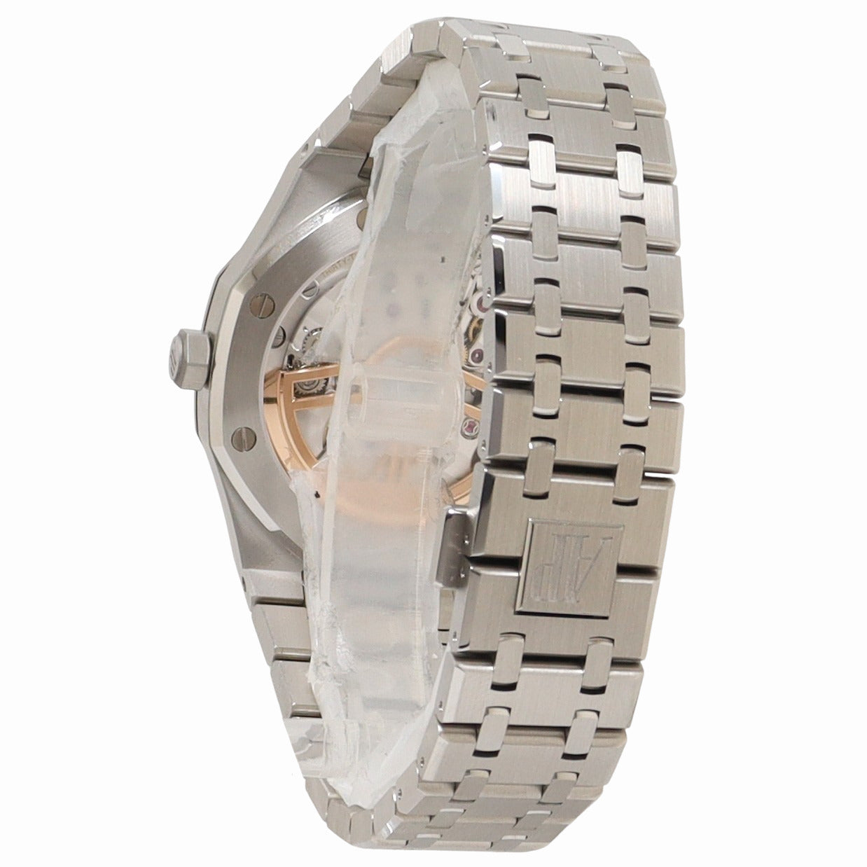 Audemars Piguet Royal Oak 41mm Stainless Steel Silver Grande Tapisserie Dial Watch Reference# 15500ST.OO.1220ST.04 - Happy Jewelers Fine Jewelry Lifetime Warranty