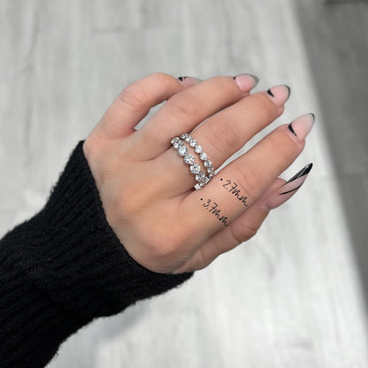 3.7mm Round Shared Prong Band - Happy Jewelers Fine Jewelry Lifetime Warranty