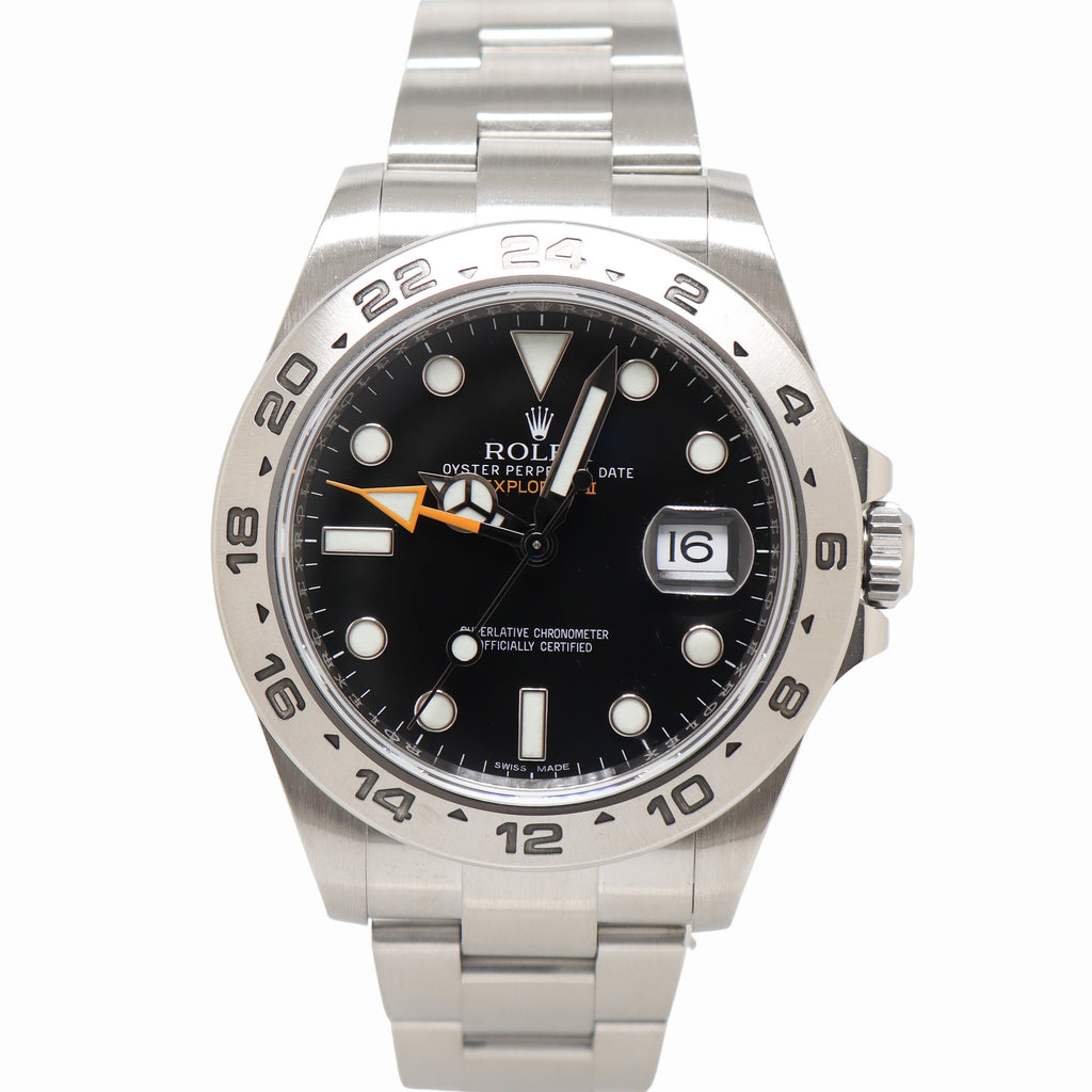 Rolex Explorer II 42mm Stainless Steel Black Dot Dial Watch Reference# 216570 - Happy Jewelers Fine Jewelry Lifetime Warranty
