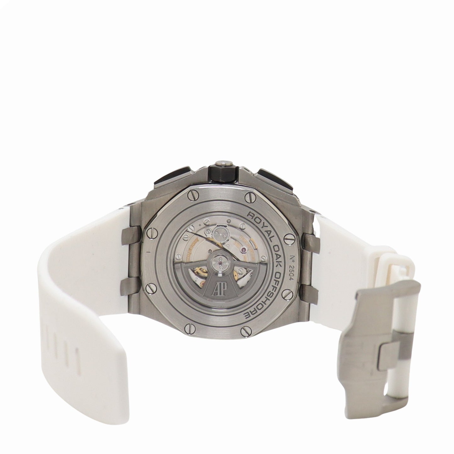Audemars Piguet Royal Oak Offshore 44mm Stainless Steel Silver Mega Tapisserie Dial Watch Reference# 26400SO.OO.A002CA.01 - Happy Jewelers Fine Jewelry Lifetime Warranty