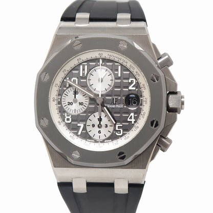 Audemars Piguet Royal Oak Offshore 42mm Titanium Gray Chronogprah Dial Watch Reference#  26470IO.OO.A006CA.01 - Happy Jewelers Fine Jewelry Lifetime Warranty