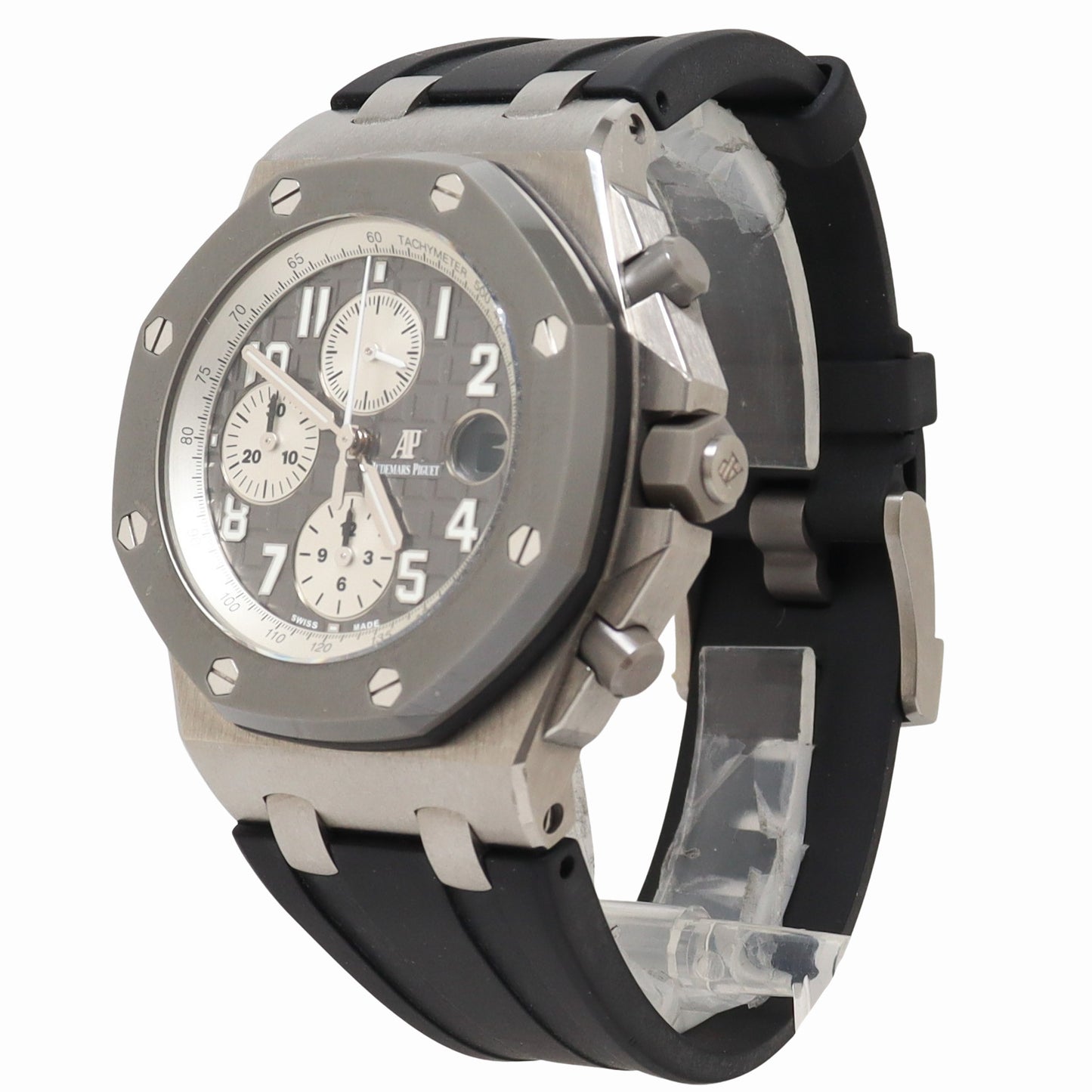 Audemars Piguet Royal Oak Offshore 42mm Titanium Gray Chronogprah Dial Watch Reference#  26470IO.OO.A006CA.01 - Happy Jewelers Fine Jewelry Lifetime Warranty
