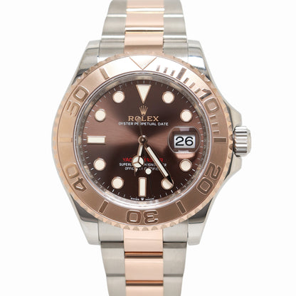 Rolex Yachtmaster 40mm Everose Gold & Stainless Steel Chocolate Dot Dial Watch Reference# 126621 - Happy Jewelers Fine Jewelry Lifetime Warranty
