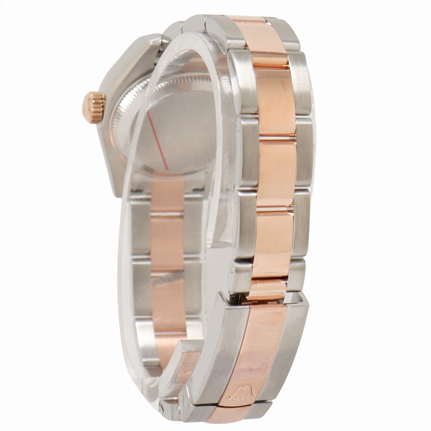 Rolex Datejust 26mm Everose Gold & Stainless Steel Factory Black Jubilee Diamond Dial Watch Reference# 179171 - Happy Jewelers Fine Jewelry Lifetime Warranty