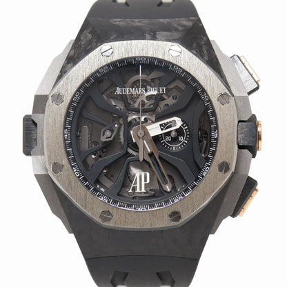 Audemars Piguet Royal Oak Concept Laptimer Michael Schumacher 44mm Forged Carbon Skeleton Dial Watch Reference# 26221FT.OO.D002CA.01 - Happy Jewelers Fine Jewelry Lifetime Warranty