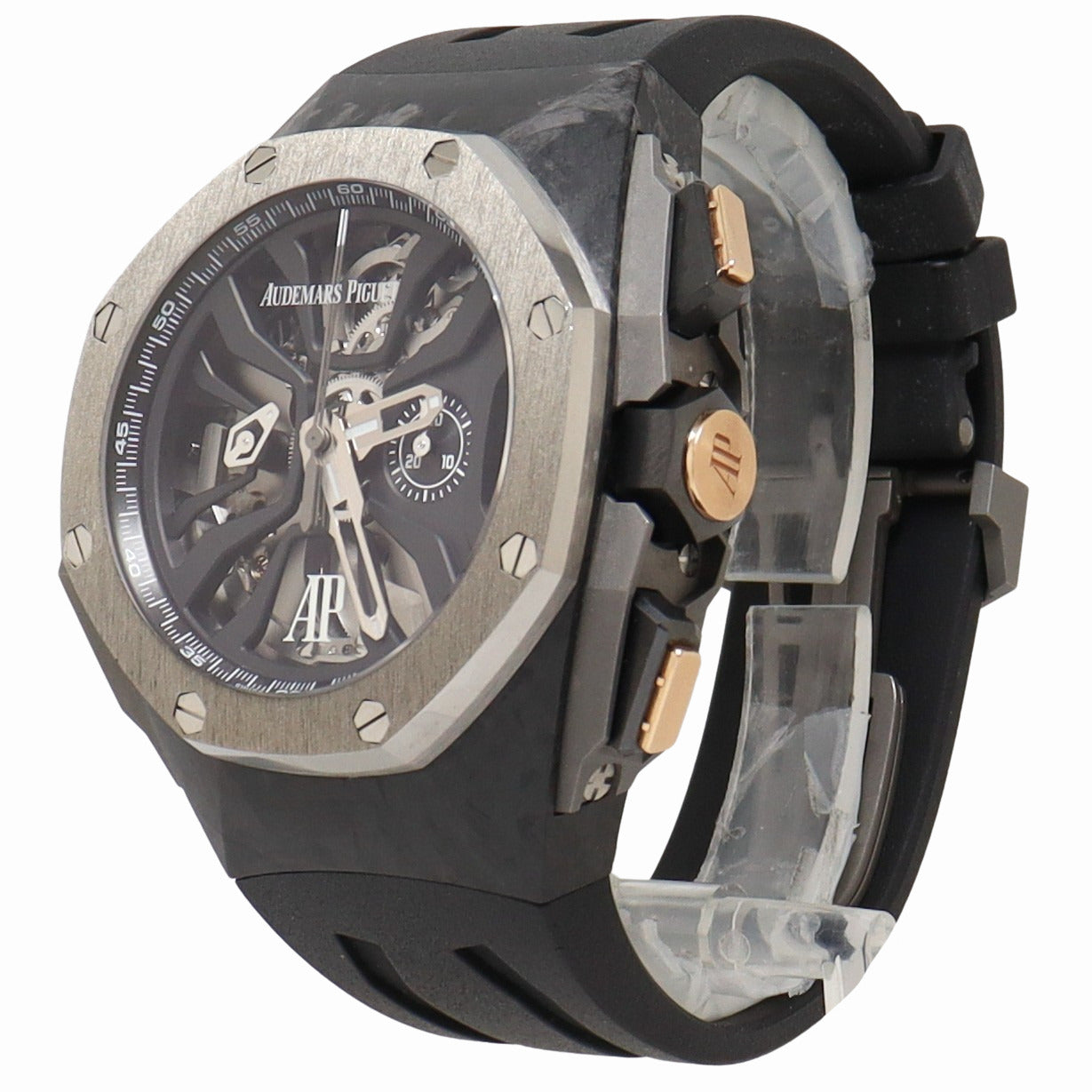 Audemars Piguet Royal Oak Concept Laptimer Michael Schumacher 44mm Forged Carbon Skeleton Dial Watch Reference# 26221FT.OO.D002CA.01 - Happy Jewelers Fine Jewelry Lifetime Warranty