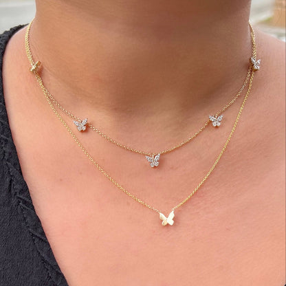 Simple Butterfly Necklace - Happy Jewelers Fine Jewelry Lifetime Warranty