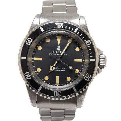 Vintage Mens Rolex Submariner 40mm Black Dot Dial Watch Reference# 5513 - Happy Jewelers Fine Jewelry Lifetime Warranty