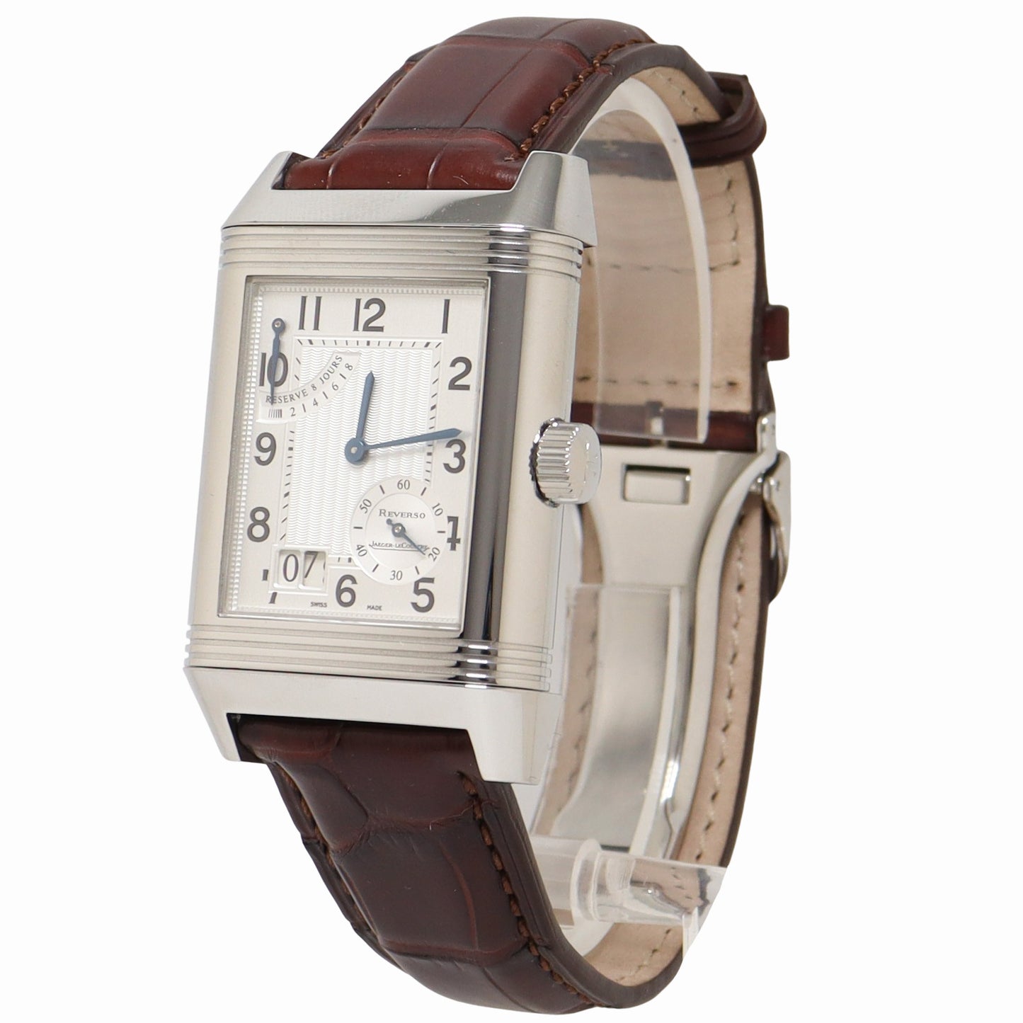 Jaeger-LeCoultre Reverso Grande Stainless Steel 29.50mm x 46.50mm White Dial Watch Reference# 240.8.15 - Happy Jewelers Fine Jewelry Lifetime Warranty