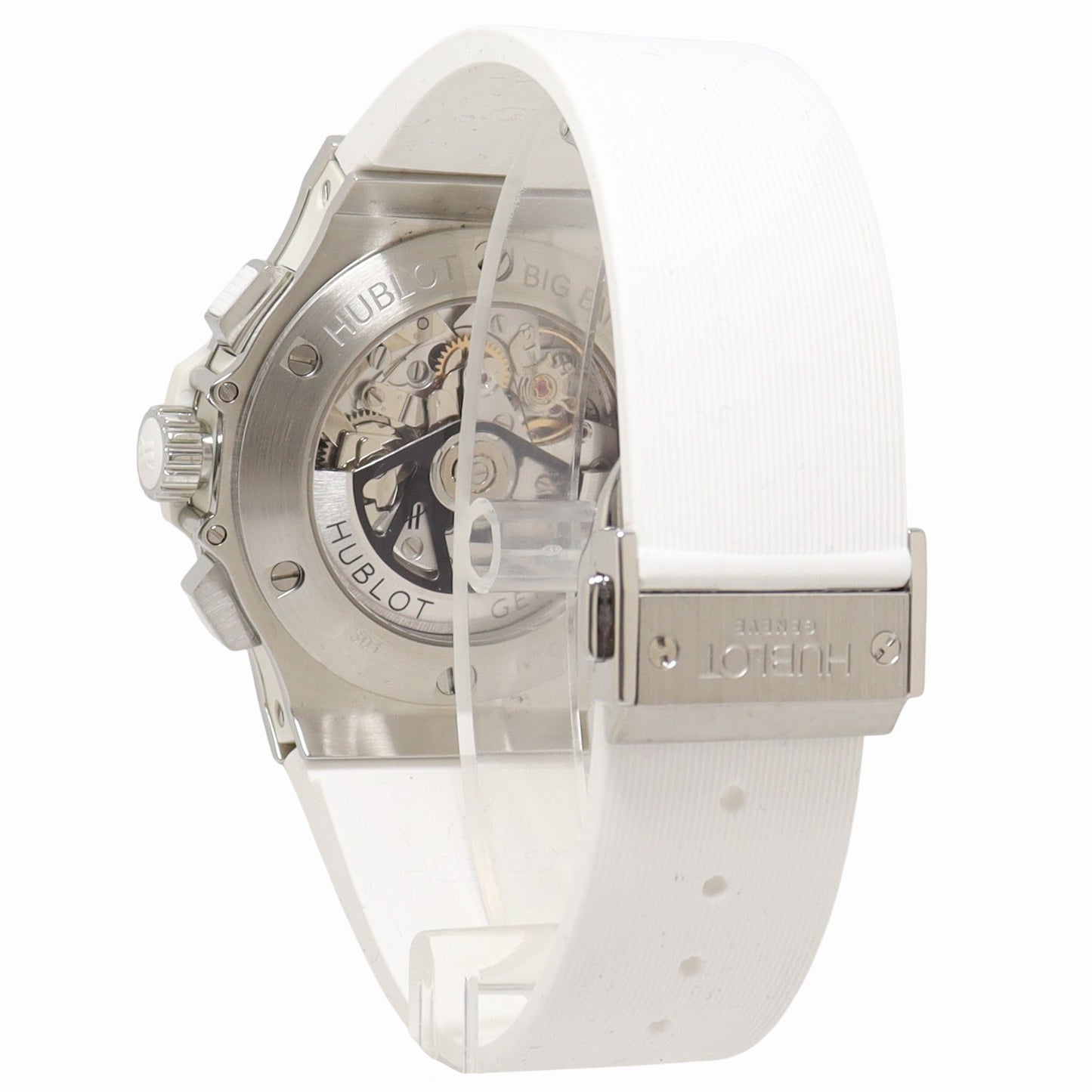 Hublot Big Bang White Ceramic 41mm White Chronogrpah Dial Watch Refere –  Happy Jewelers